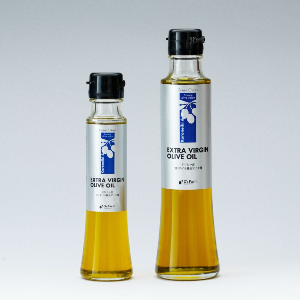 ギリシャ産エキストラヴァージンオリーブオイル　コロネイキ種＆マナキ種の瓶